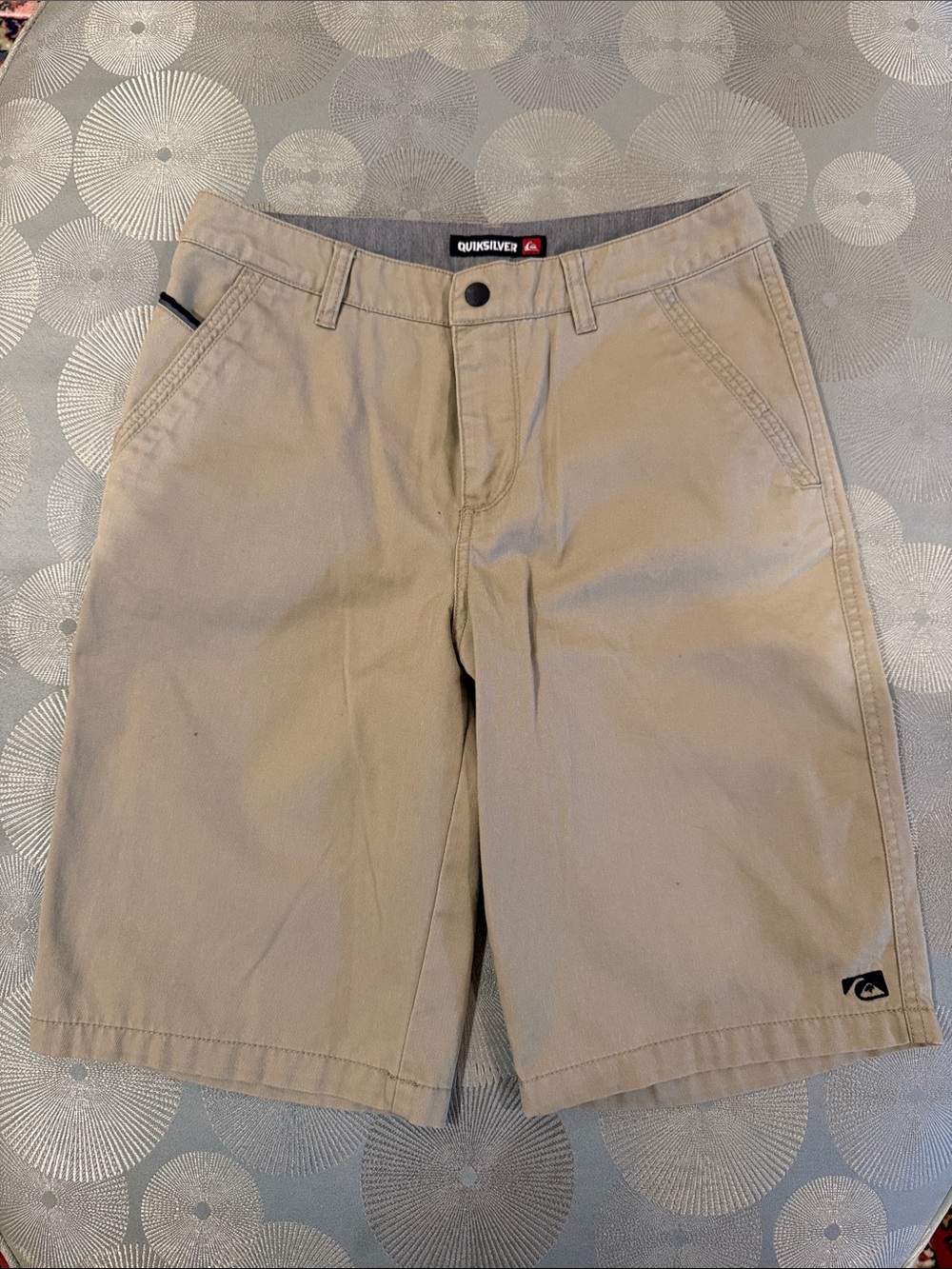 Quiksilver Men's Tan Classic Flat-Front Shorts
